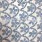 2014 newest design five-petaled flowers cotton embroidery on organza fabric