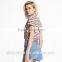China Supplier Girl Apparel Fashion Classic T Shirt Stripe Woman Apparel