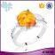 Less than 1 dollar imitation amber jewelry rhinestone gemstone finger ring