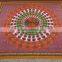 round mandala peocock prints bedthrows