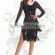 2016 Wholesale Black Latin Dance Dress for Women Sexy Tassel Dance Skirt Latin Dance Performance Costume on Sale