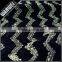 black stripe with Green yarn resilient beautiful latest design fabric for clothing wholesale spandex nylon cotton lace fabric