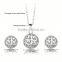 Online Shopping Silver Round Beads Jewelry Set