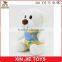 ICTI factory white teddy bear plush toy 8inch sitting soft teddy bear cute bear type plush toy with a t-shirt