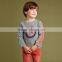 DK0145 dave bella 2015 autumn 100% cotton boys boutique outfits children's clothes boys T-shirt child cotton blouse boys cool t