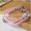 108 6mm Stretch Strand Natural Pink Agate Beads Bracelet Necklace Wrap Bangle Buddhist Meditation Mala Prayer