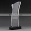 Oem logo design size optical glass round cutting edge award figurine wholesale K9 engraving crystal sunflower award