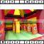 hot sale custom inflatable air trampline bed with slide for kids play, inflatable tiny house for sale