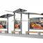 Stainless Steel Bus Stop Shelter with Advertising Light Box for Street Construction