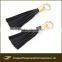 2016 new style black leather tassel keychain