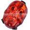 Skull Design Red Light LED Bike Bicycle Laser Tail Light manufacturer china