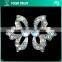 5MM Clear Cystal Rhinestone Cross C Wedding Dress Rhodium Metal Pair Buckle