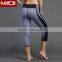 Hot popular design active wear wholesale ladies yoga capri pants with customized logo printing