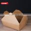High quality fast food packaging kraft paper box coated with PE