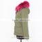 Parka jacket with fur lining hot product fashion for woman