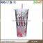 22oz double wall diy plastic tumbler with straw