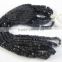 Natural Black Tourmaline Hishi Beads