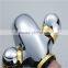 QL-0752G fashion single handle brass gun gold basin faucet