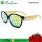 2016 new design good quality PC frame with 100% natural bamboo sunglasses UV400
