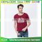 New design men's 100% polyester breathable dry fit short sleeve elastic printed tee shirt