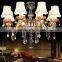 Professional crystal wedding cake stand hand blown glass chandelier pendants lights