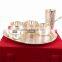 IndianArtVilla Silver Plated 7 Piece Dinner Set Thali Set, gift Packing Box - Dinerware Restaurant Hotel Home Gift item