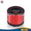 Round shape blue black red sliver portable bluetooth wireless speaker