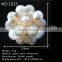 Flower shape custom logo metal denim buttons for jackets -1022