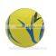 yellow color machine stitched pu matte size 5 football