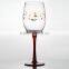 Hot selling christmas painted wine glass decoration color wine glass for christmas