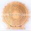 BK002/Hot Sale Foldaway Sunflower Shape Bamboo Fruit Basket
