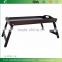Lacquered Black Bamboo Bed Tray , Breakfast Desk with foldable legs