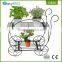 Decorative Outdoor Garden Iron Metal Wire Black Corner Flower Stand