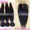 Virgin brazilian hair 3 bundles, virgin hair bundles with lace closure