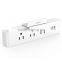 mini travel power strip adapterl smart socket 3 outlet 3 USB PORT with stand for phone and ipad