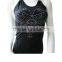 black seamless camisole with diamond without sleeves or tank top