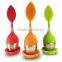 BPA Silicone And Stainless Steel Tea Infuser Leaf Strainer Silicone Leaf