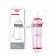 High grade transparent plastic camping water bottles with straw