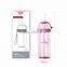 High grade transparent plastic camping water bottles with straw