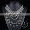 high quality vintage rhinestone chunky statement necklace tin alloy fashion women pendant necklace 6390111