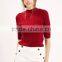 Women Crop Knit Clothes Slim-fit Sweater Ribbed Funnel Neck Knit or Crochet Clothing