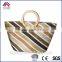 Tote Bag Straw Bags Women Bag With Diagonal Stripes