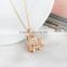 gold zircon wedding pendant necklace designs in 10 grams(D0292-J-B)