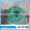 Green PVC coated barbed wire price per roll