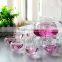 Newest glass teapot with mug antique glass teapot with plunger