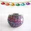 Elegant Ornate Mosaic Votive Candlestick Colored Purple Vintage Wedding Souvenir China