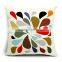 morden design printed linen throw pillow