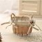 pure handmade wicker basket with two handles