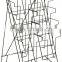 2 Tiers Modern Black Newspaper Stand Metal Wire Magazine Display Rack