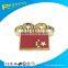 promotional five- interlocked rings shaped badge in hot sale